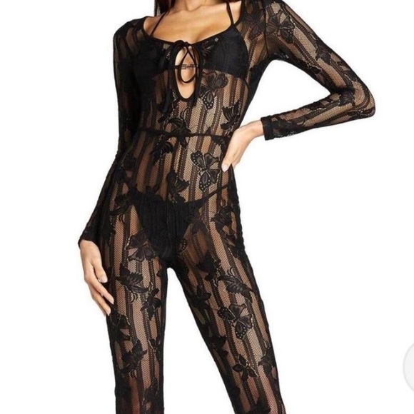 I.AM.GIA Pants - I.AM.GIA Idra Lace Jumpsuit Size Medium